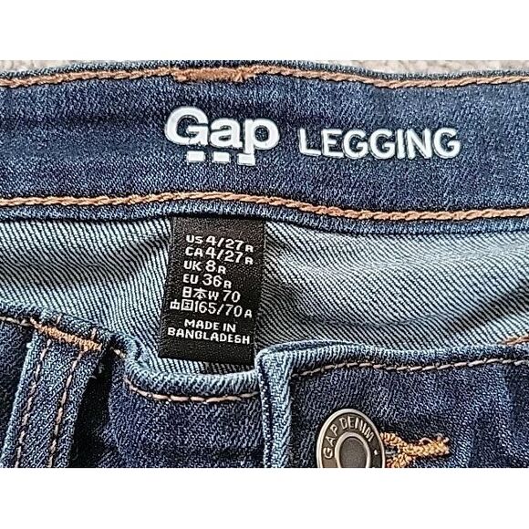 Gap Denim Universal Legging Jeans Women's Size 4/27R Blue - Picture 2 of 10